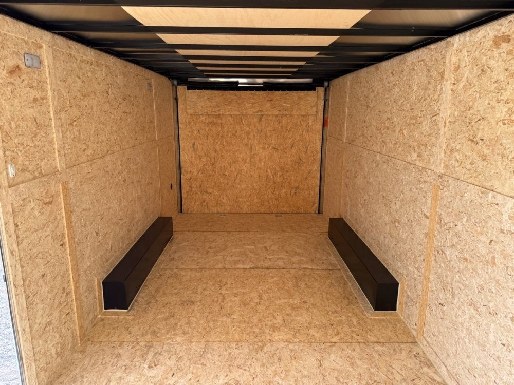 8.5 x 20 Outback DLX Flat Top V Nose Car Hauler (2) - 5200 lbs Axles - Enclosed - TrailerSwap