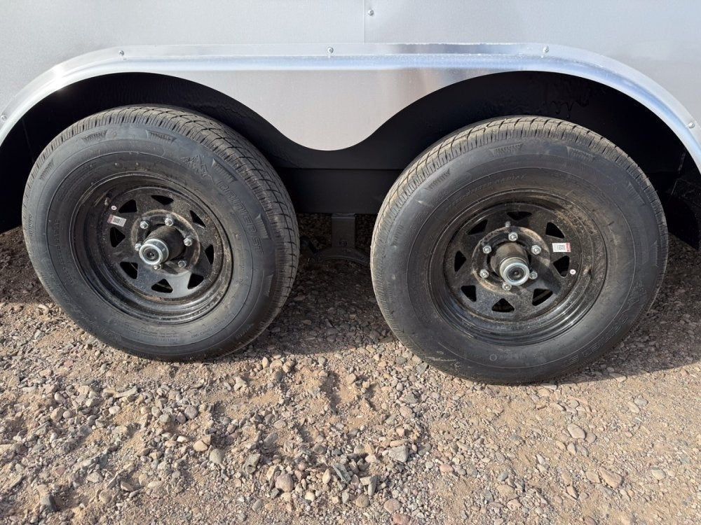 8.5 x 20 Outback DLX Flat Top V Nose Car Hauler (2) - 5200 lbs Axles - Enclosed - TrailerSwap