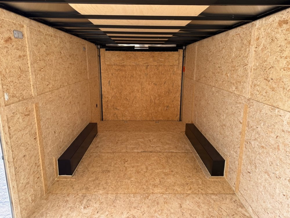 8.5 x 20 Outback DLX Flat Top V Nose Car Hauler (2) - 5200 lbs Axles - Enclosed - TrailerSwap