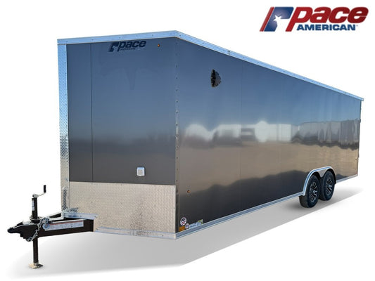 8.5 x 24 Journey SE Flat Top Sloped V Nose Car Hauler (2) 5200 lbs Axles - Enclosed - TrailerSwap