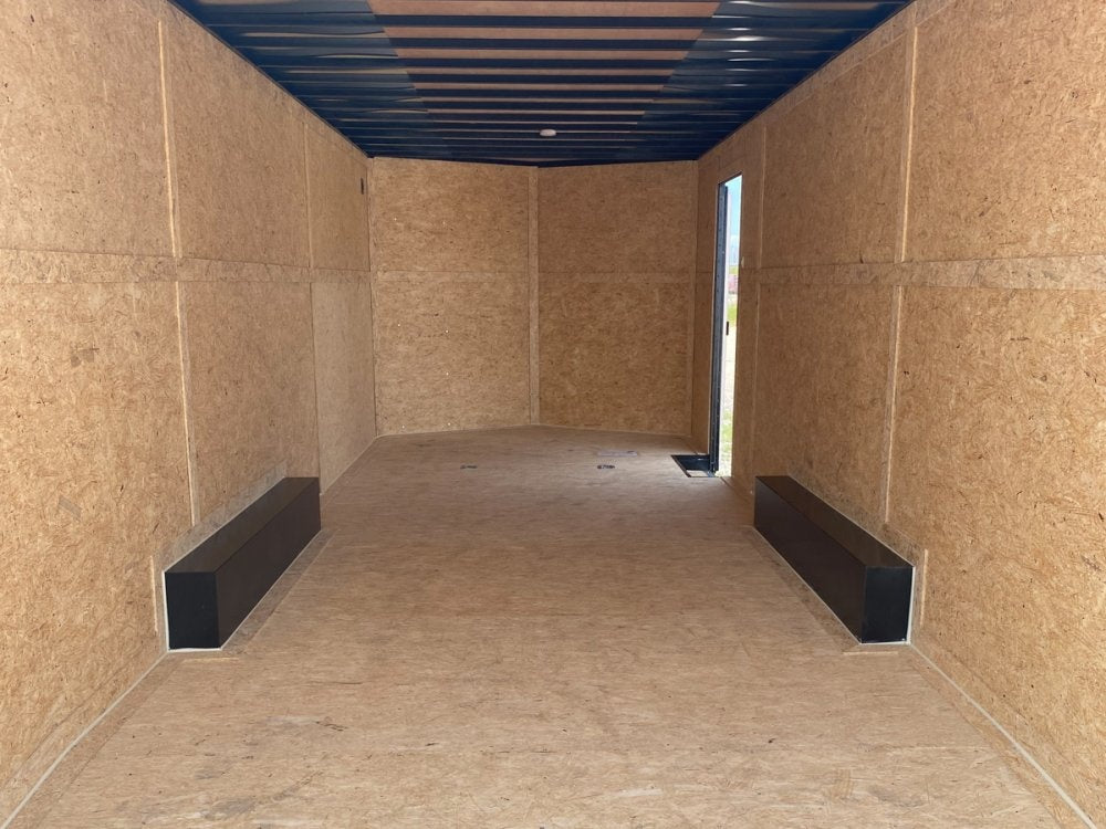 8.5 x 24 Journey SE Flat Top Sloped V Nose Car Hauler (2) 5200 lbs Axles - Enclosed - TrailerSwap