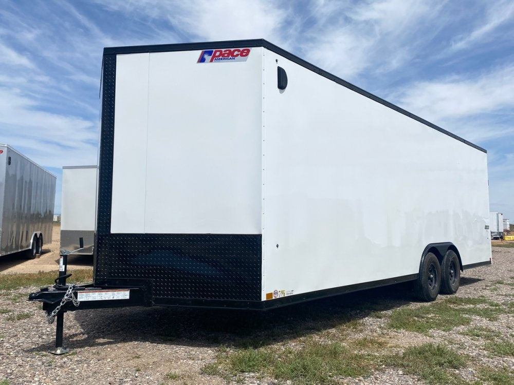 8.5 x 24 Journey SE Flat Top Sloped V Nose Car Hauler (2) 5200 lbs Axles - Enclosed - TrailerSwap