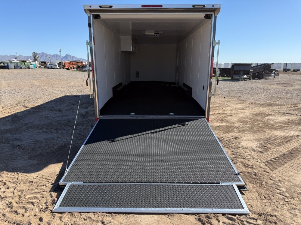 8.5 x 24 Journey SE Flat Top Sloped V Nose Car Hauler (2) 5200 lbs Axles - Enclosed - TrailerSwap