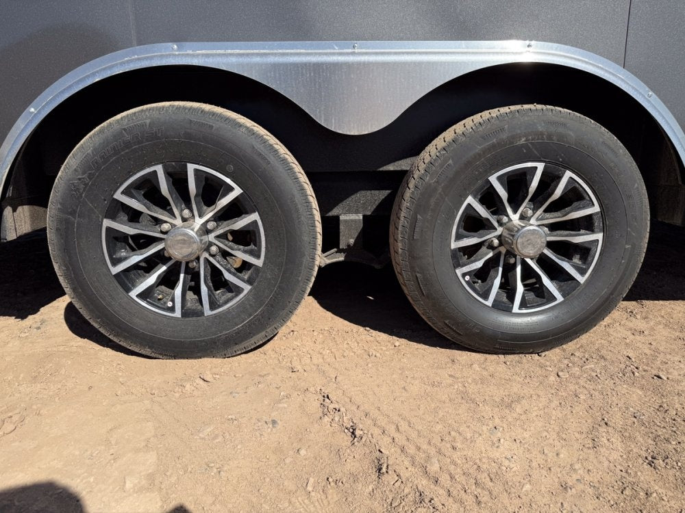 8.5 x 24 Journey SE Flat Top Sloped V Nose Car Hauler (2) 5200 lbs Axles - Enclosed - TrailerSwap