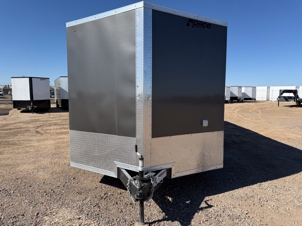 8.5 x 24 Journey SE Flat Top Sloped V Nose Car Hauler (2) 5200 lbs Axles - Enclosed - TrailerSwap