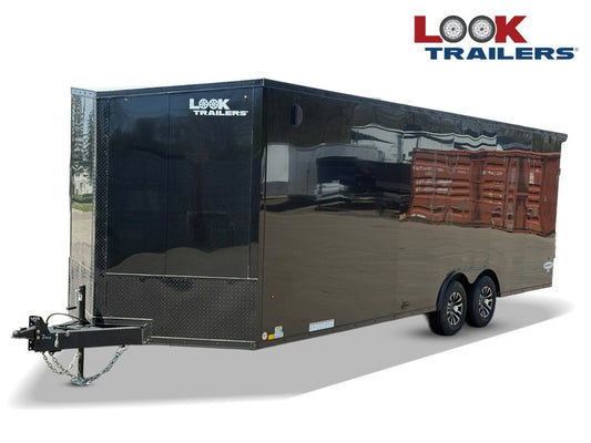 8.5 x 24 Look Trailers Element SE Flat Top V Nose Enclosed Trailer - (2) 5.2k lb Axles - Enclosed - TrailerSwap