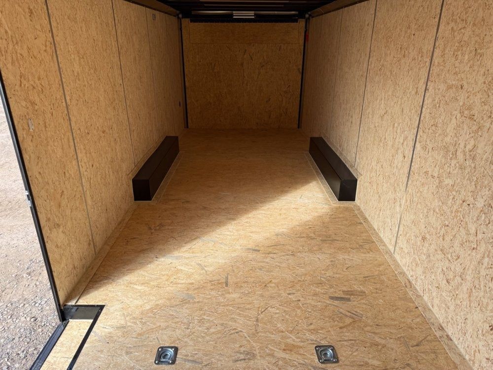 8.5 x 24 Outback DLX Flat Top V Nose Car Hauler (2) - 5200 lbs Axles - Enclosed - TrailerSwap