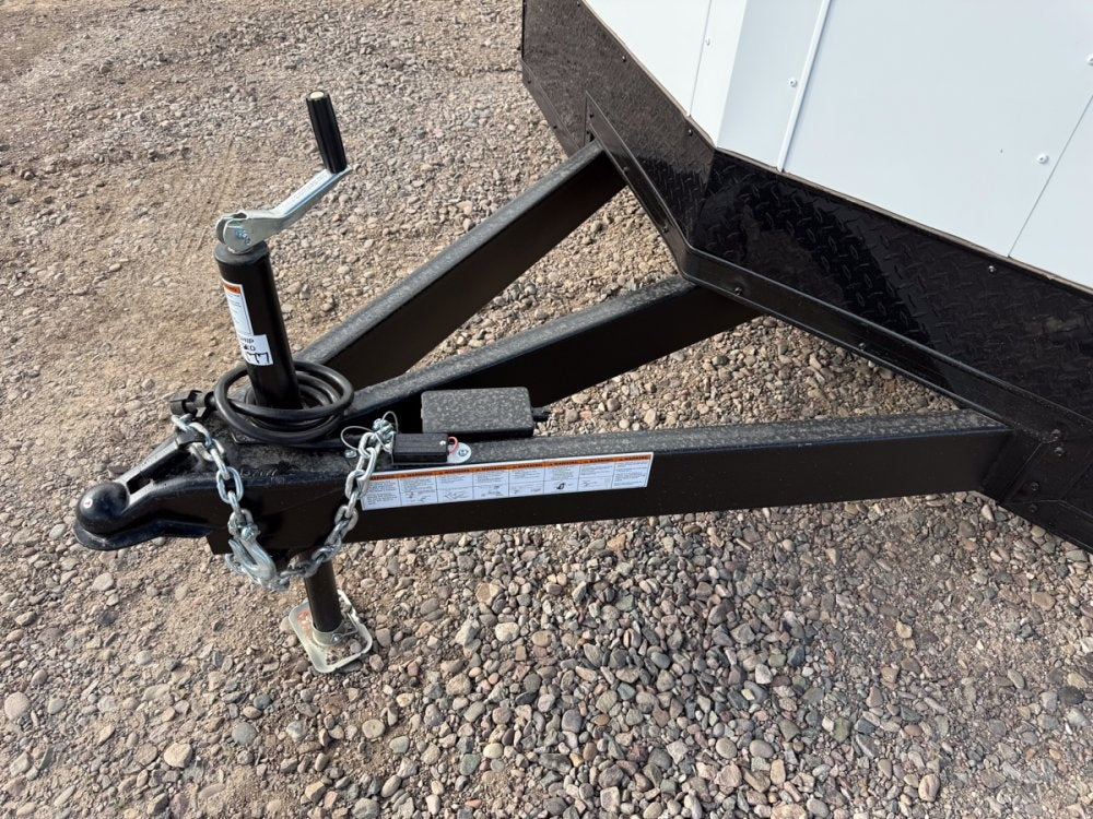 8.5 x 24 Outback DLX Flat Top V Nose Car Hauler (2) - 5200 lbs Axles - Enclosed - TrailerSwap