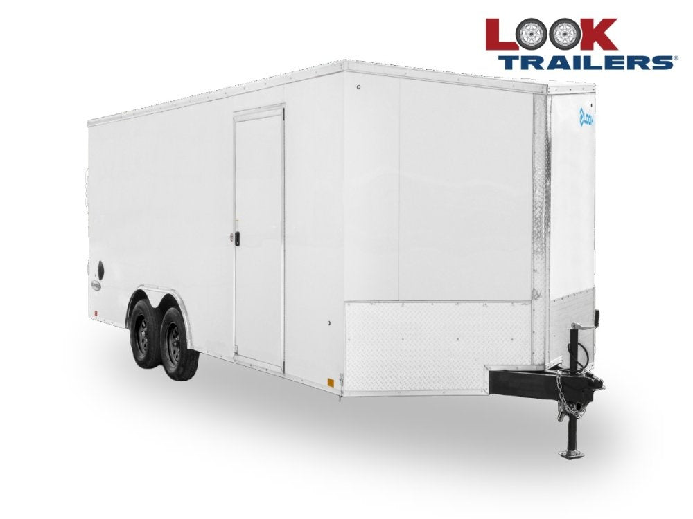 8.5 x 24 SE 10K Flat Top Sloped V Nose (2) 5000 lb Axles - Enclosed - TrailerSwap