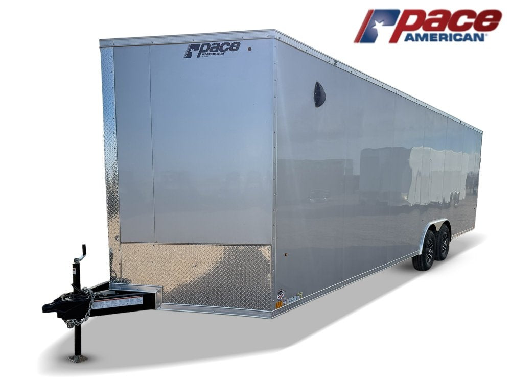 8.5 x 26 Outback SE Flat Top V Nose Car Hauler (2) - 5200 lbs Axles - Enclosed - TrailerSwap