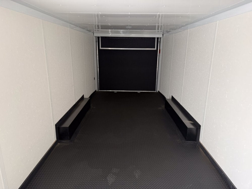 8.5 x 26 Outback SE Flat Top V Nose Car Hauler (2) - 5200 lbs Axles - Enclosed - TrailerSwap