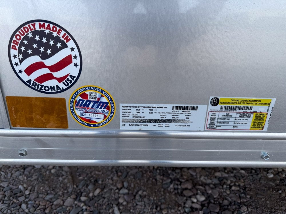 8.5 x 26 Outback SE Flat Top V Nose Car Hauler (2) - 5200 lbs Axles - Enclosed - TrailerSwap