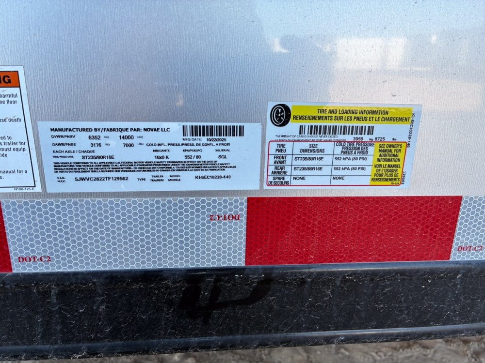 8.5 x 28 Tremor SE Flat Top Sloped V Nose Enclosed Trailer - (2) 7000 lb Axle - Enclosed - TrailerSwap