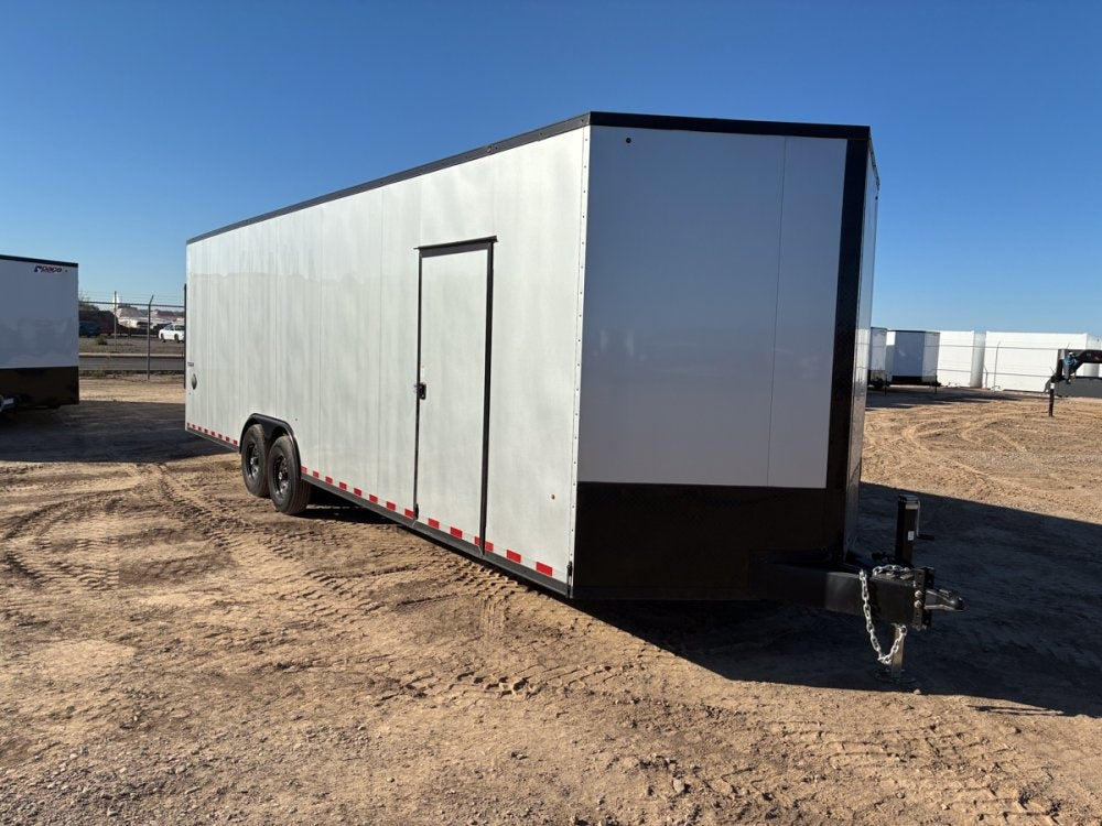 8.5 x 28 Tremor SE Flat Top Sloped V Nose Enclosed Trailer - (2) 7000 lb Axle - Enclosed - TrailerSwap