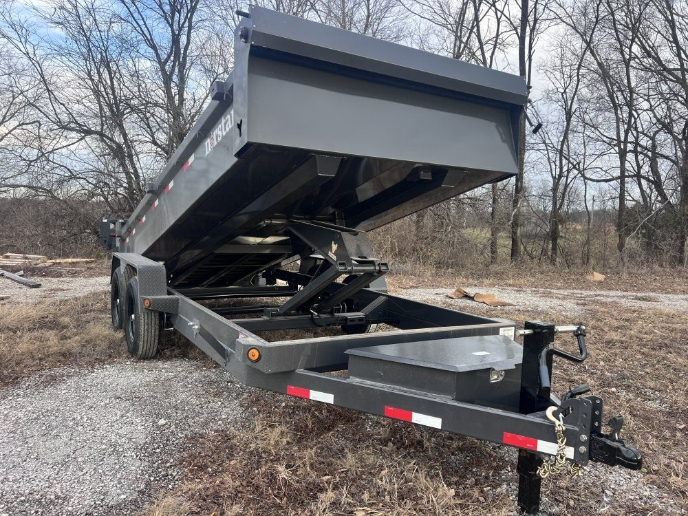 16' x 83" Iron Bull DCB Bumper Pull Dump Trailer 20" Side Walls - (2) 7,000 lb Axles 109114