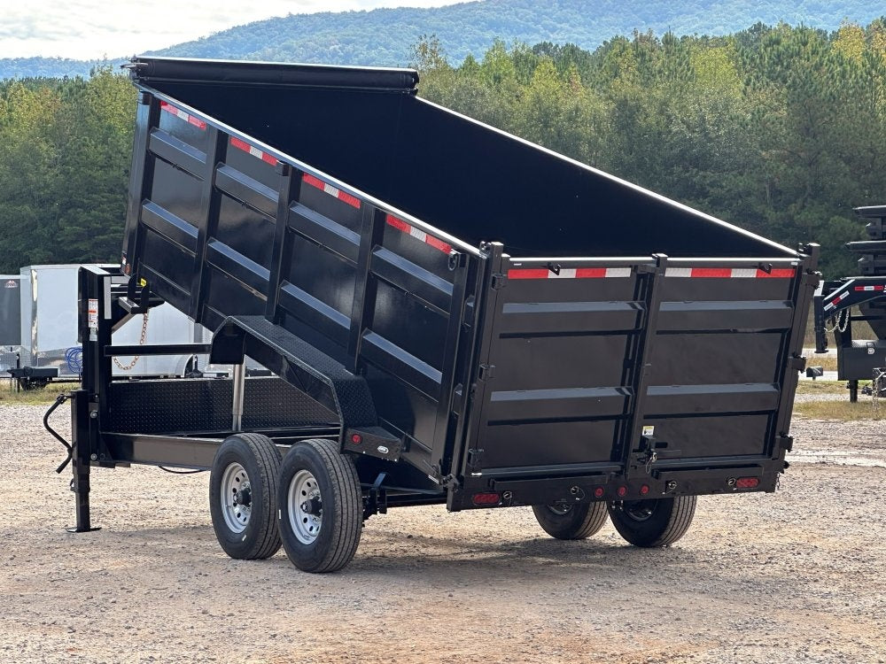 83"x16' Gooseneck Dump Trailer 48" Sides - 16k GVWR - Telescopic Lift - Gooseneck Dump - Dump Trailers - TrailerSwap