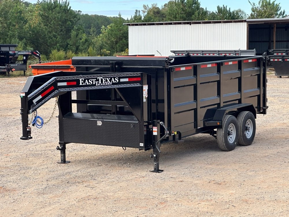 83"x16' Gooseneck Dump Trailer 48" Sides - 16k GVWR - Telescopic Lift - Gooseneck Dump - Dump Trailers - TrailerSwap