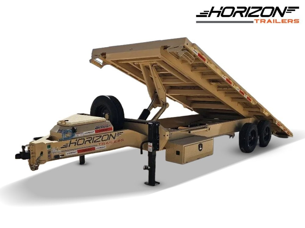 24' Horizon FFT Bumper Pull Full Deckover Tilt Trailer - (2) 10K Axles 15231