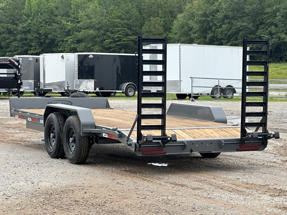 20' ERH Equipment Trailer (2) 7K Axles, Stand Up Ramps 010505