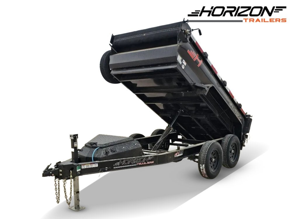 10' Horizon HZ5 Bumper Pull Dump Trailer 24" Side Walls - (2) 3.5K Axles 15796