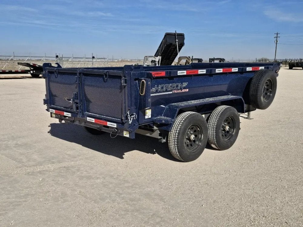 12' Horizon HZ6 Bumper Pull Dump Trailer 24" Side Walls - (2) 5.2K Axles 15942