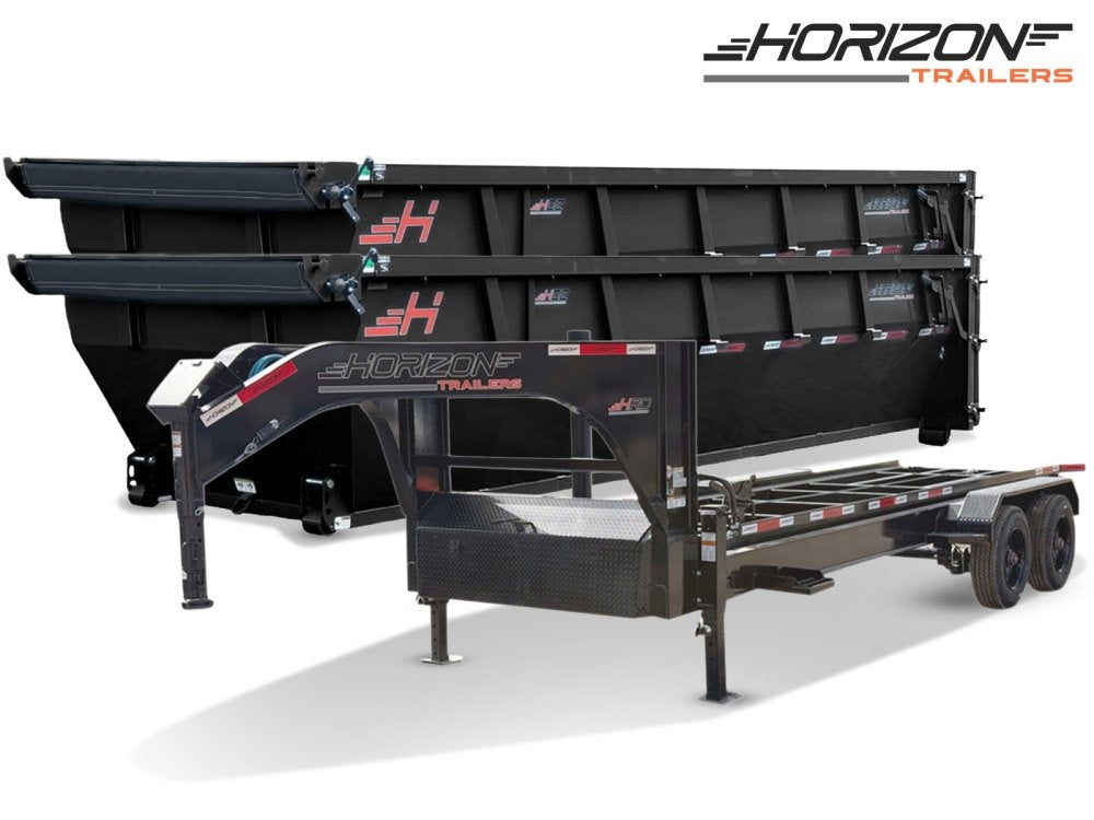 Horizon 20' HRD GN Roll off Bundle (2) 10k Axles + 2 Bins w/ 4' Walls 11914