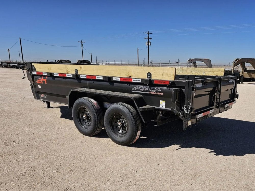 14' Horizon EZ7 Bumper Pull Dump Trailer 19" Sides - (2) 7K Axles 0.00E+00