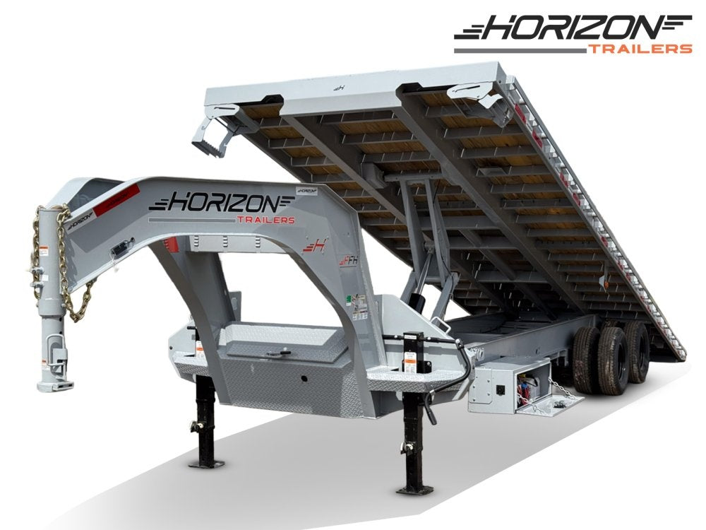30' Horizon FFH Gooseneck Deckover Full Tilt Trailer - (2) 12k Axles 12391