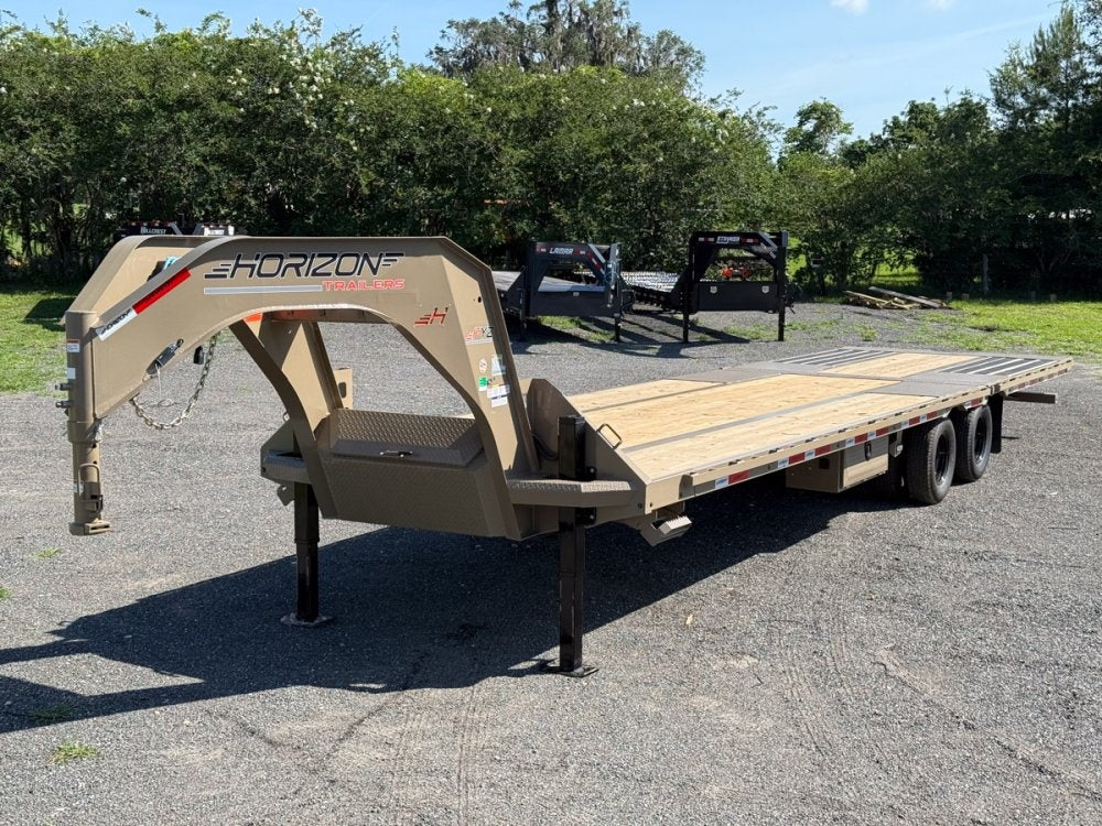 34' Horizon FYZ Gooseneck Hydraulic Dovetail Deckover Trailer - (2) 12K Axles 015564
