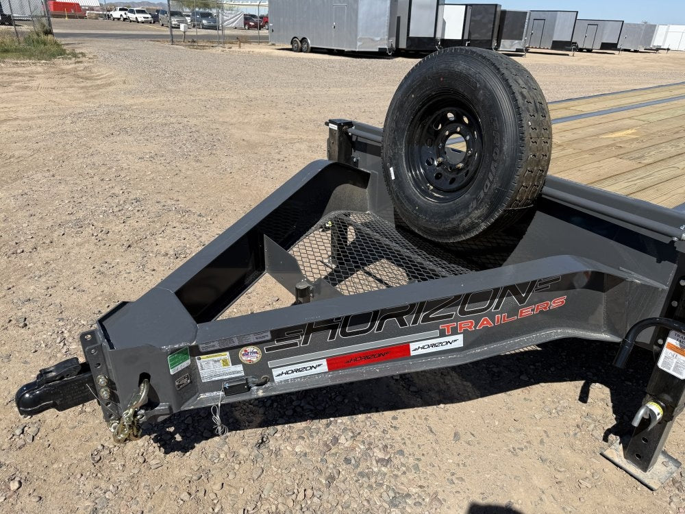 22' Horizon FFT Bumper Pull Full Deckover TIlt Trailer - (2) 8K Axles 15225