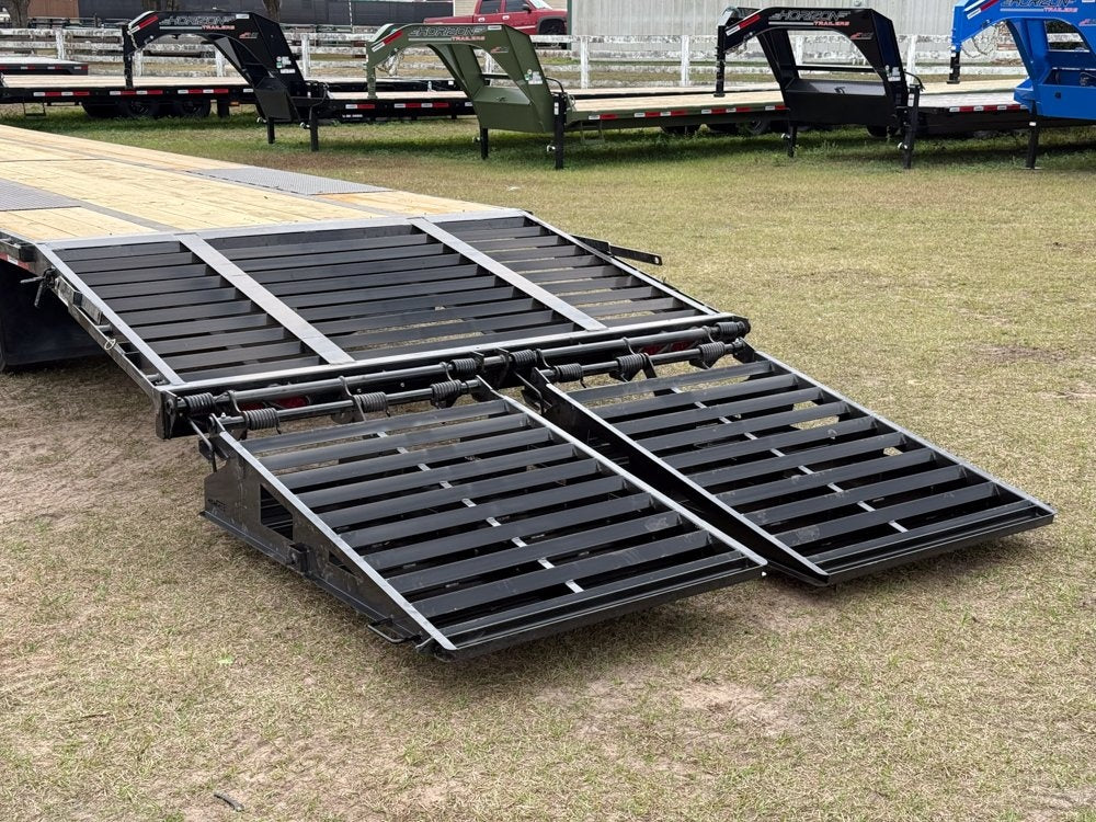 40' Stryker Gooseneck Hotshot Non-CDL Deckover Trailer Mega Ramps - (2) 8K Axles 004465