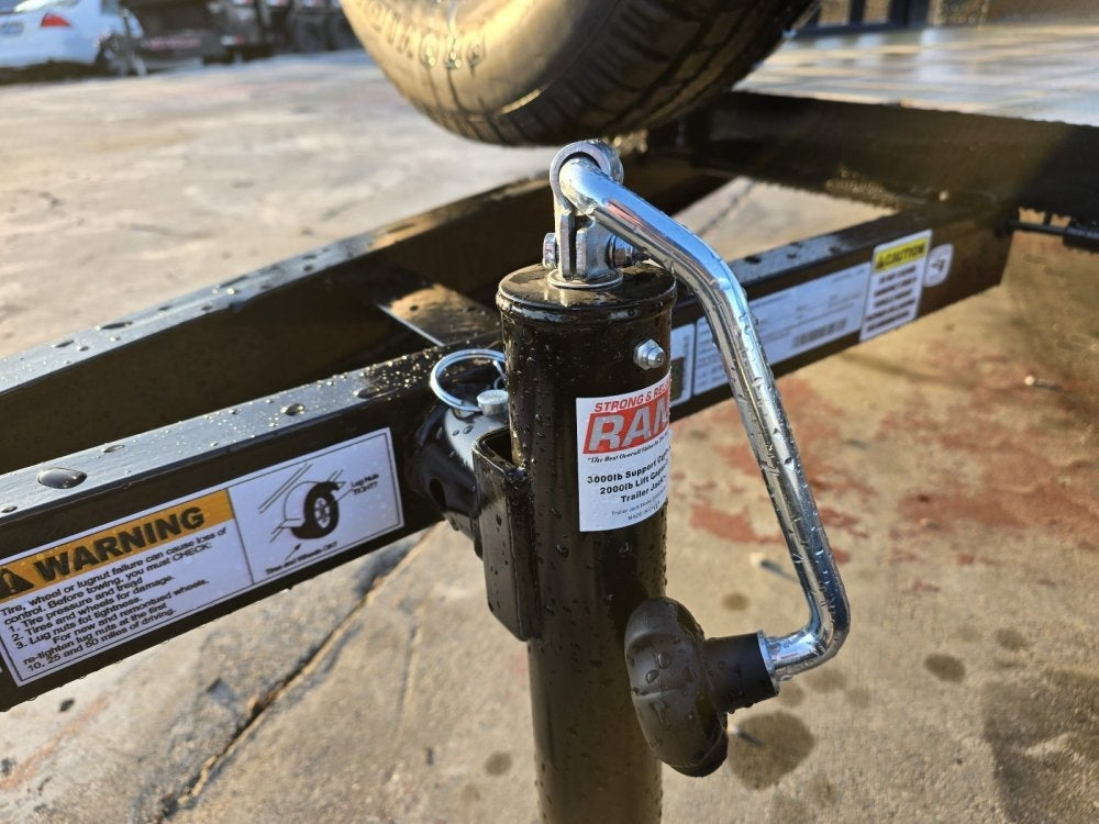 14' Utility Trailer (2) 3.5K Axles, 77" Wide, Side Ramps and 4' Gate 4071