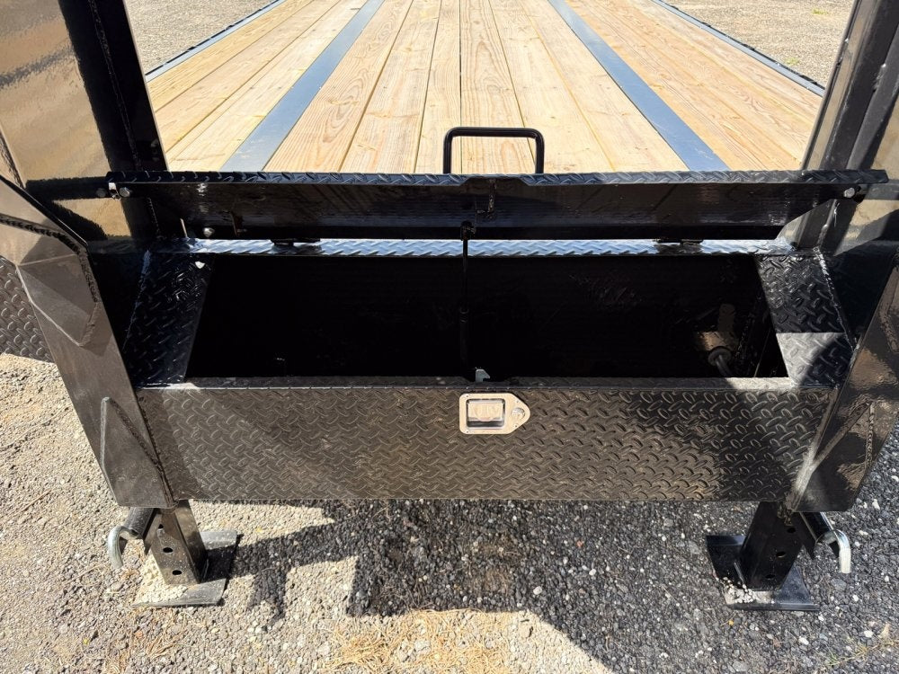 40' Hotshot Elite Gooseneck SD 10k Axles - Derated 12k GVWR - 18ply Tires & Spare & 10' Aluminum Ram 3366