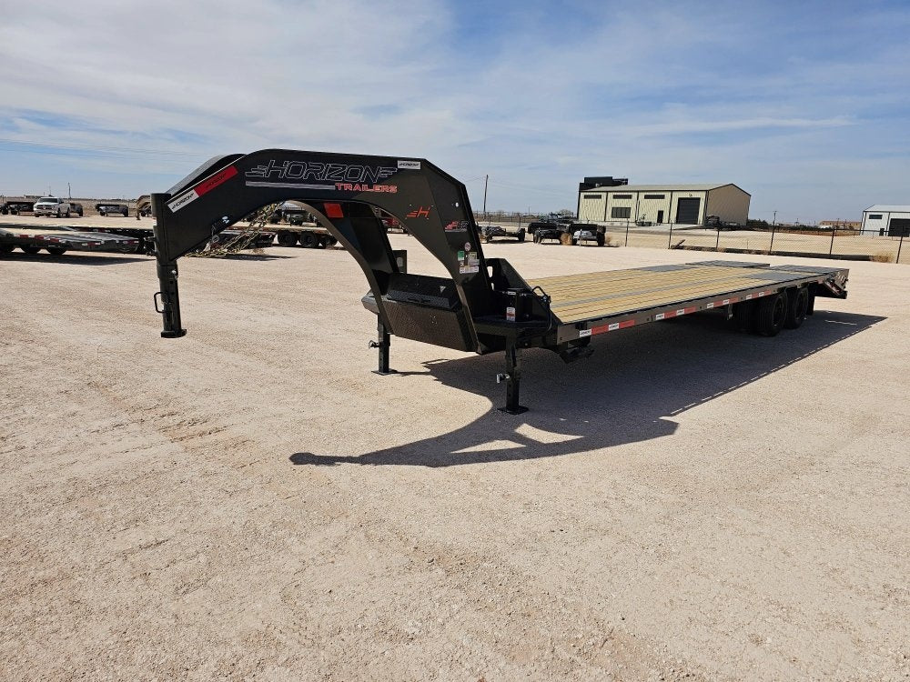 30' Horizon FHZ Gooseneck Dual Wheel Deckover Trailer Mega Ramps - (2) 10K Axles 16430