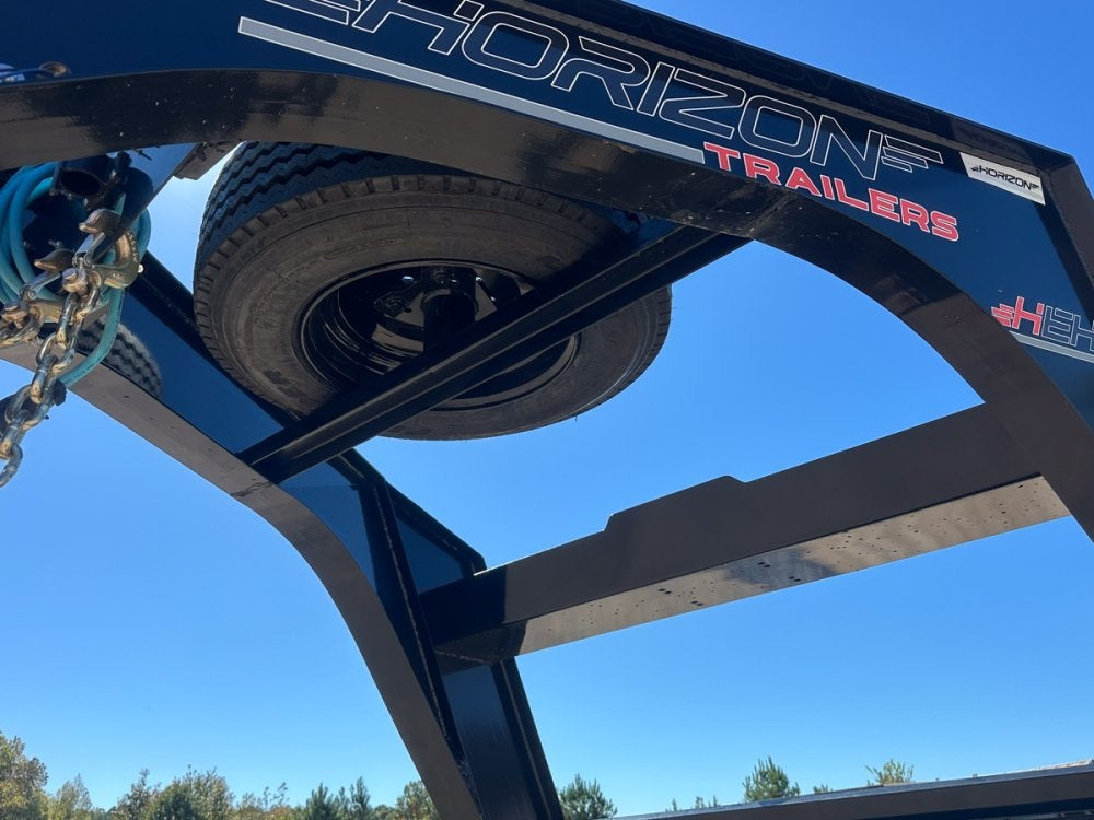 26' HEH Gooseneck Equipment Trailer (2) 10K Axles, Drive Over Fenders, 3' Dove W/ Slide In Ramps 10275