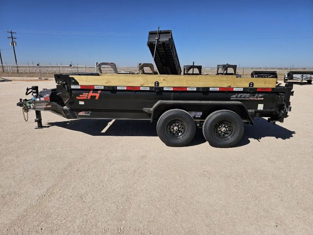 14' Horizon EZ7 Bumper Pull Dump Trailer 19" Sides - (2) 7K Axles 15865