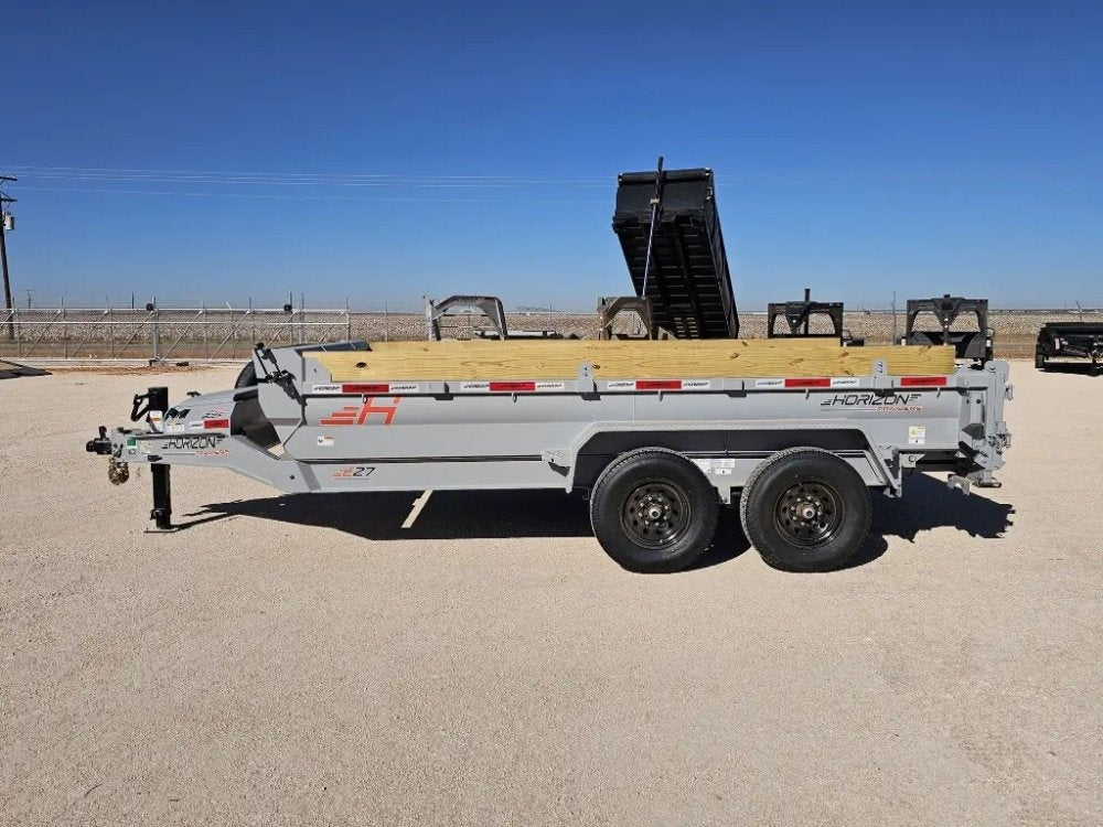 14' Horizon EZ7 Bumper Pull Dump Trailer 19" Sides - (2) 7K Axles 15294