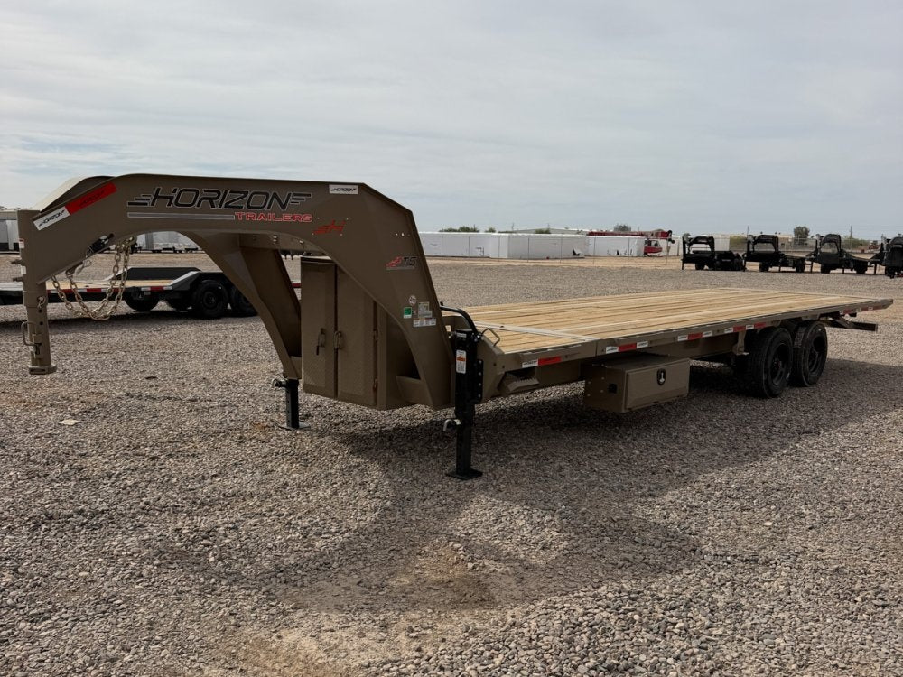 28' Horizon FTS Gooseneck Hydraulic Deckover Tilt Trailer - 10K Axles 016527