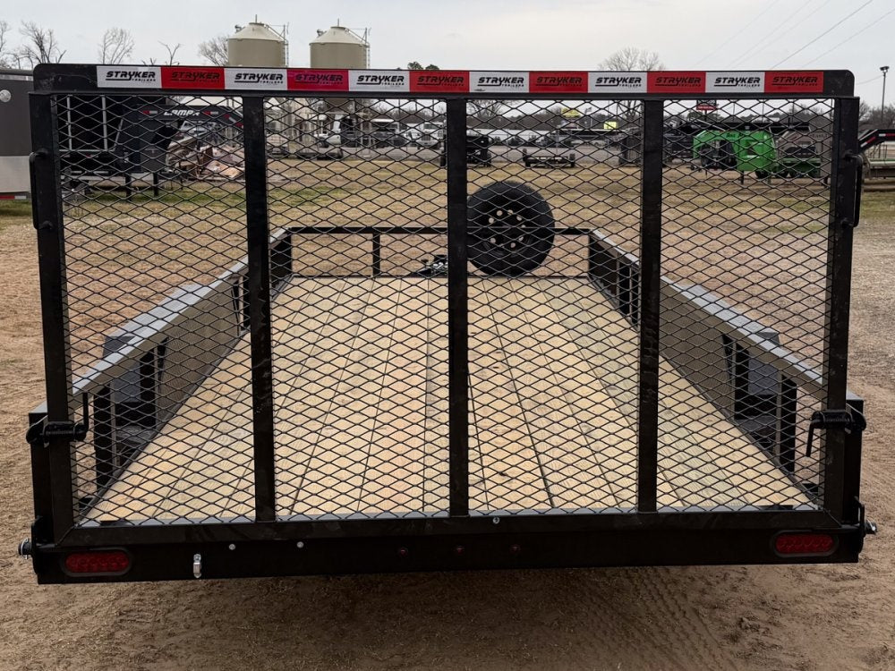 18' Utility Trailer (2) 5.2K Axles, 83" Wide, Side Ramps and 4' Gate 4066
