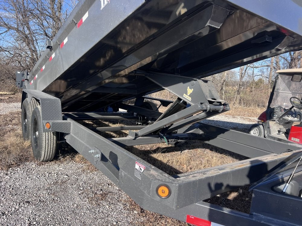 16' x 83" Iron Bull DCB Bumper Pull Dump Trailer 20" Side Walls - (2) 7,000 lb Axles 109114