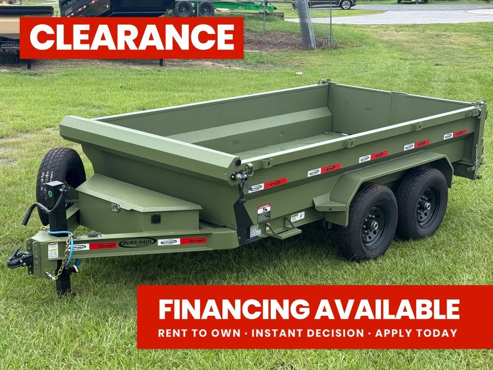 12' x 6' Dump Trailer DRM 24" Side Walls (2) 7K Axles Scissor Lift 10093