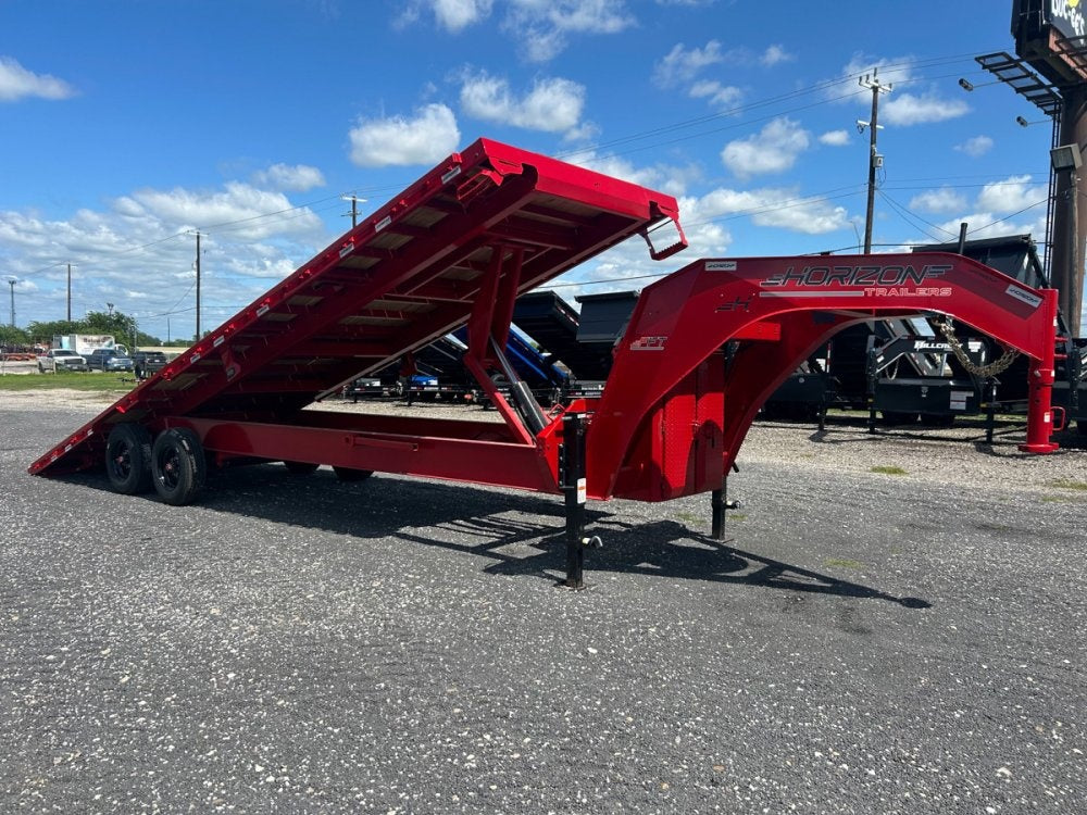 28' Horizon FFT Gooseneck Full Deckover Tilt Trailer - (2) 10K Axles 016937