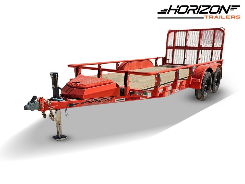 14' Horizon UTZ Bumper Pull Utility Trailer - (2) 3.5K Axles 15580