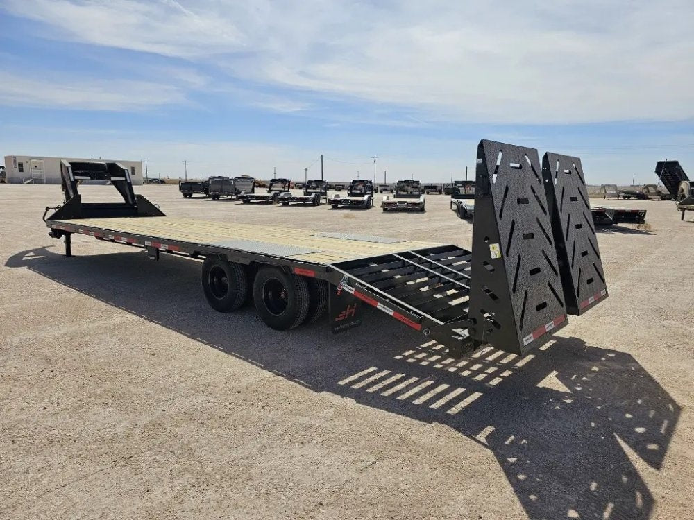30' Horizon FHZ Gooseneck Dual Wheel Deckover Trailer Mega Ramps - (2) 10K Axles 16430
