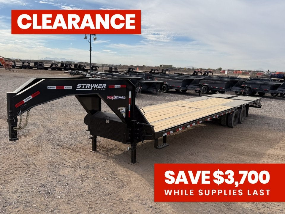 32' Stryker Gooseneck (2) 10K Axles Mega Ramps Dual Wheels 3463