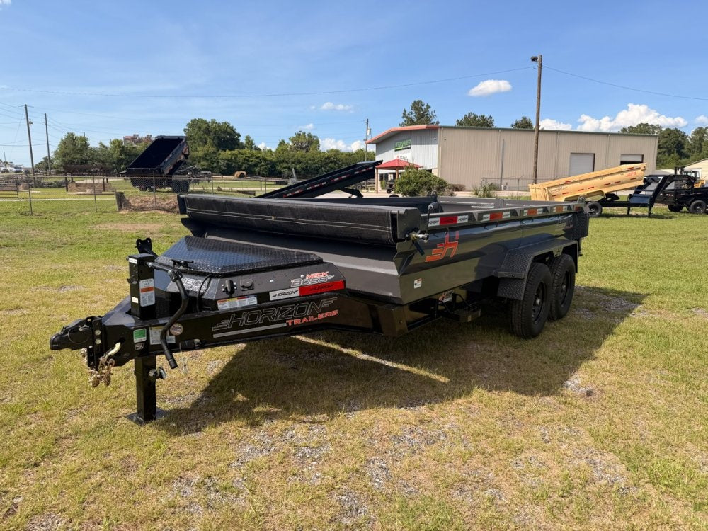 14' Horizon HZ7 Bumper Pull Dump Trailer 24" Side Walls - (2) 7K Axles 017999