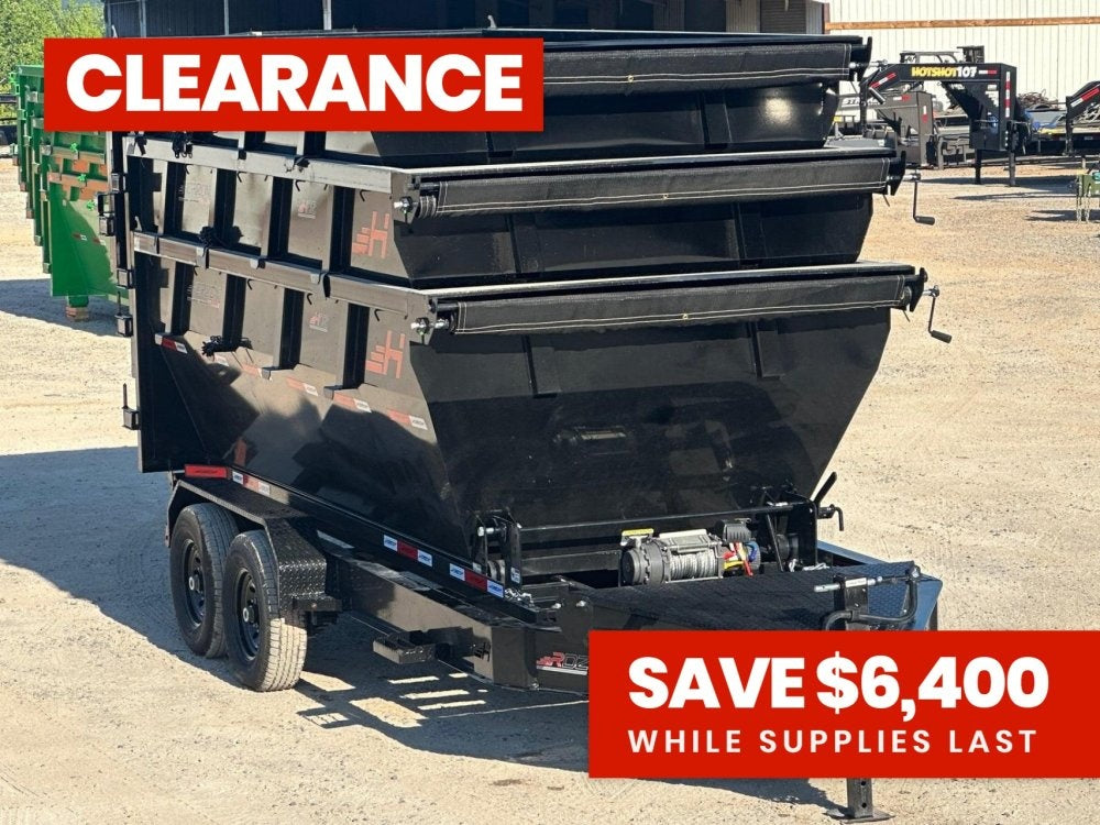 Horizon 14' RDZ BP Roll off Bundle (2) 7k Axles + 3 Bins w/ 4' Walls 017793