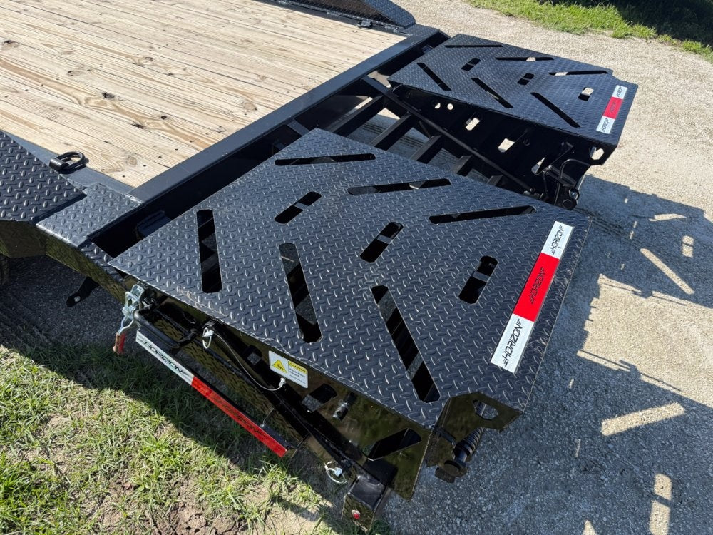 20' Horizon EHZ Bumper Pull Equipment Trailer Mega Ramps - (2) 7K Axles 003808