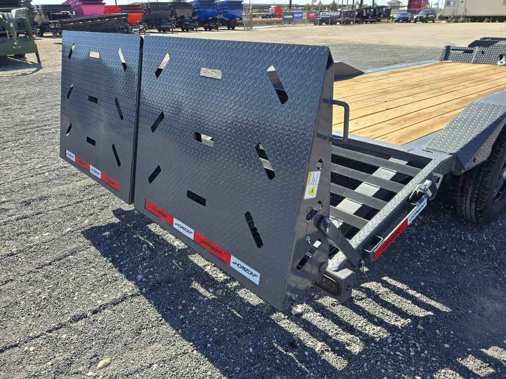 EHZ 20' x 83" BP EQUIPMENT TRAILER (2) 7K Axles, Mega Ramps, 14 Ply Tires 13435