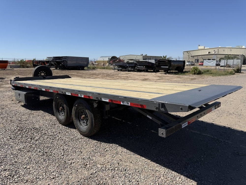 22' Horizon FFT Bumper Pull Full Deckover TIlt Trailer - (2) 8K Axles 15225